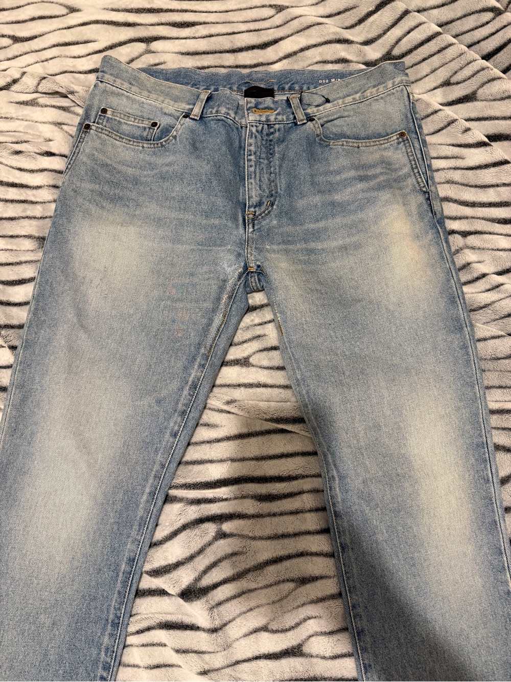 Yves Saint Laurent Light Blue Straight Jeans